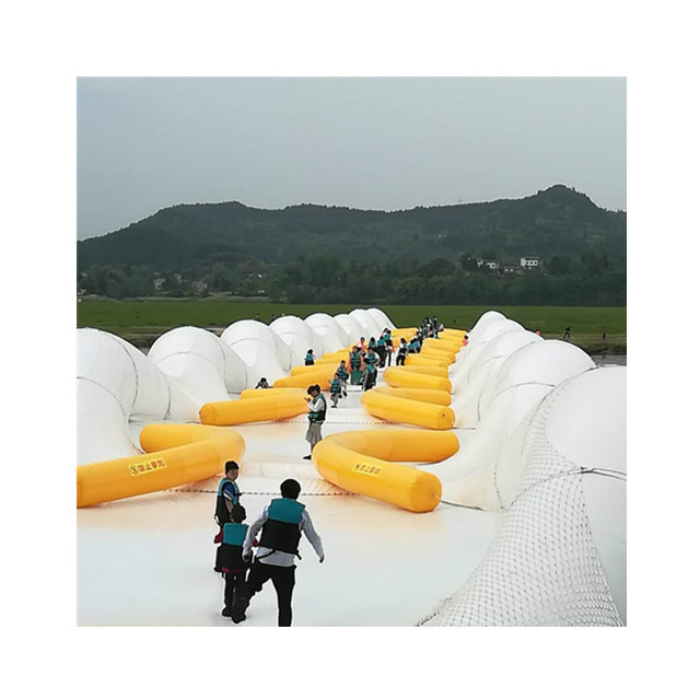 梧州蹦床桥农庄游乐场景区新的项目新款充气蹦床桥制作厂家热门